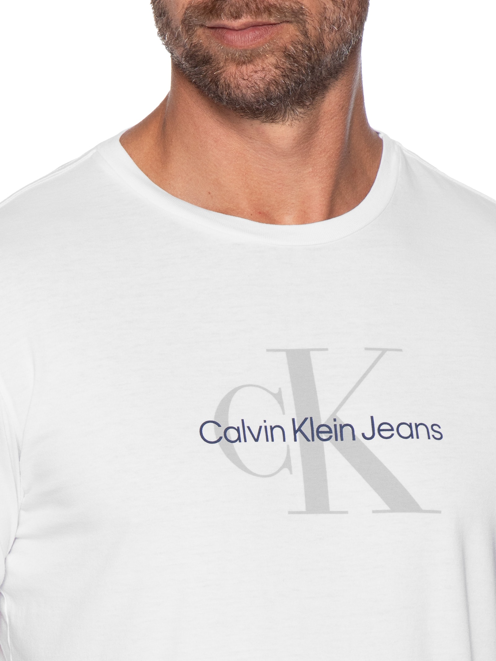 Camiseta MC CKJ Masculino Re Issue – Branco Calvin Klein Jeans