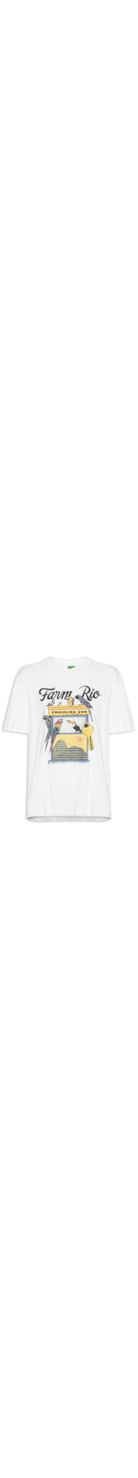 Camiseta Média Chaveiro Farm Rio – Branco