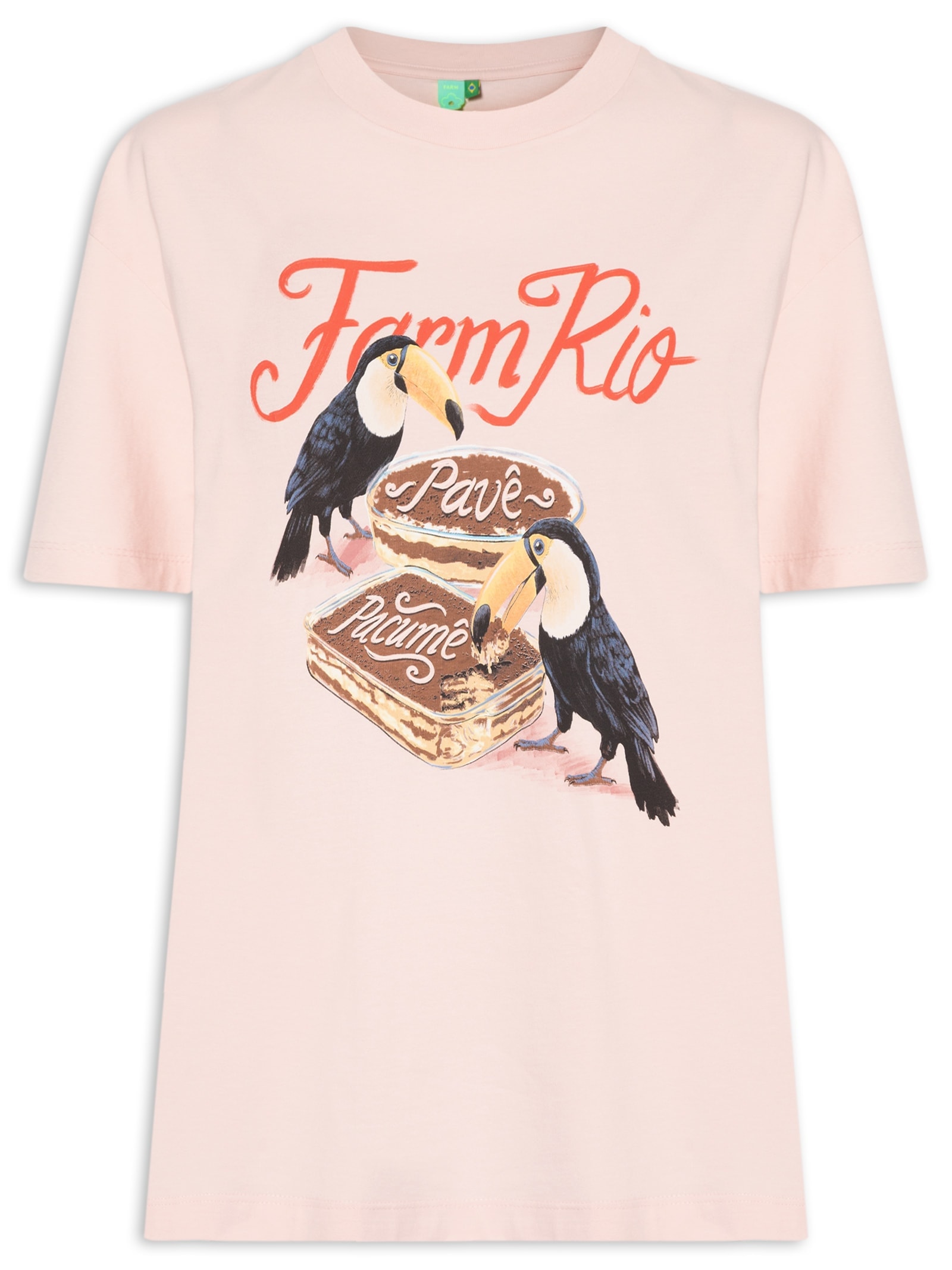 Camiseta Média Pave Rosa Farm