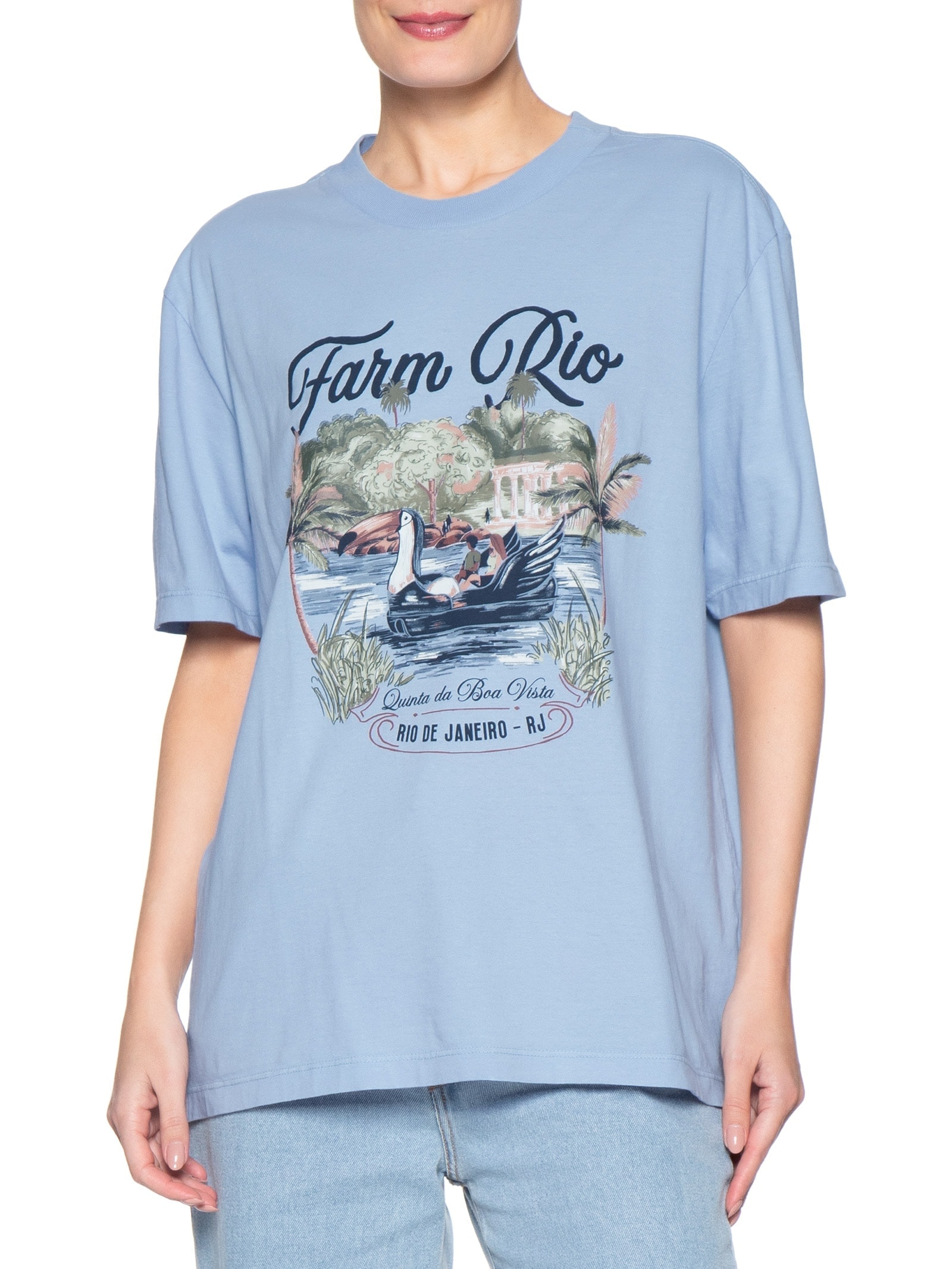 Camiseta Média Pedalinho Azul Farm
