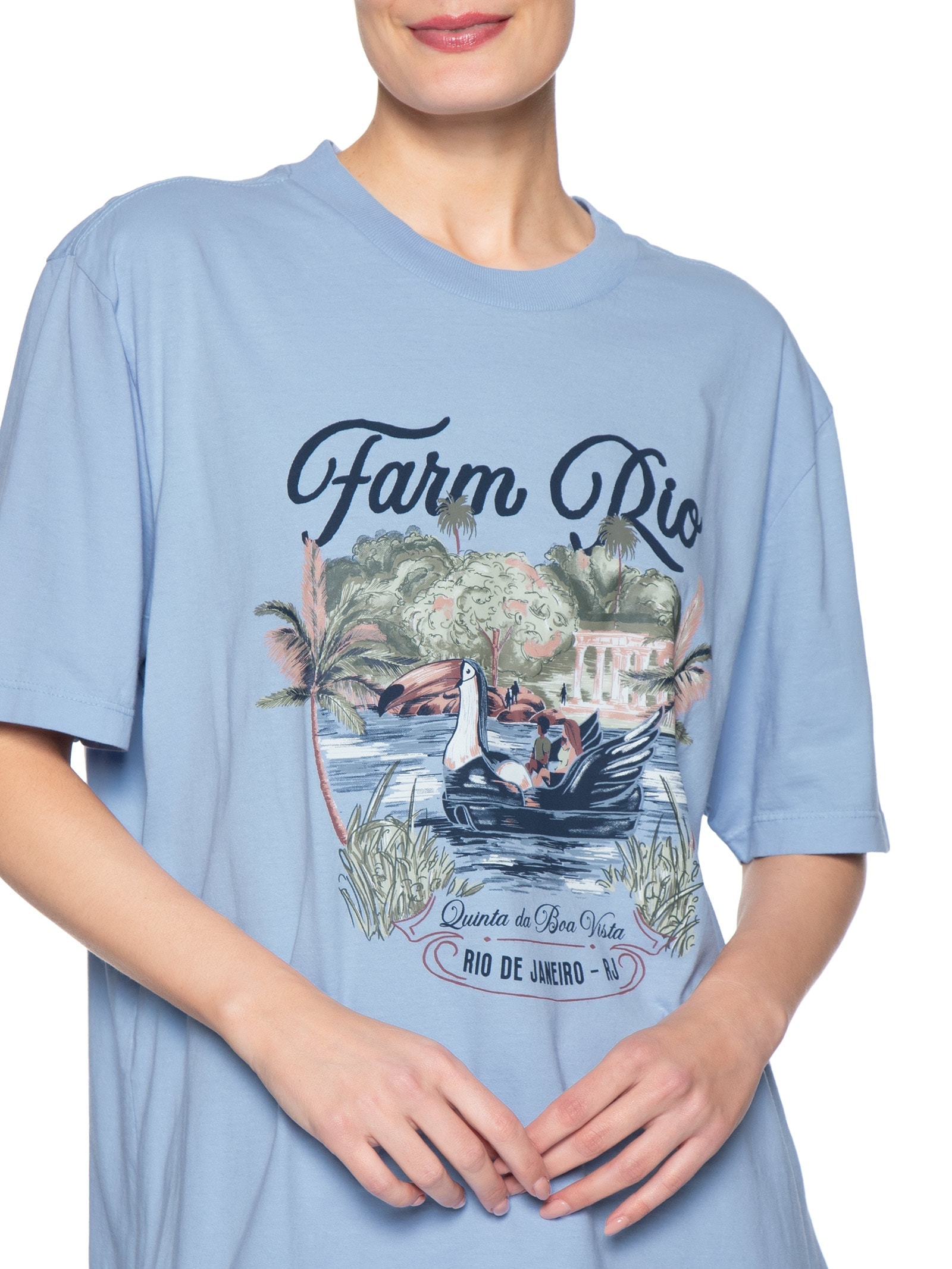 Camiseta Média Pedalinho – Azul Farm