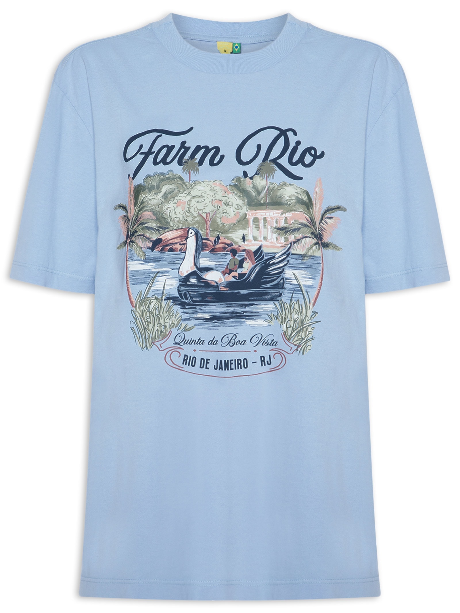 Camiseta Média Pedalinho – Azul Farm