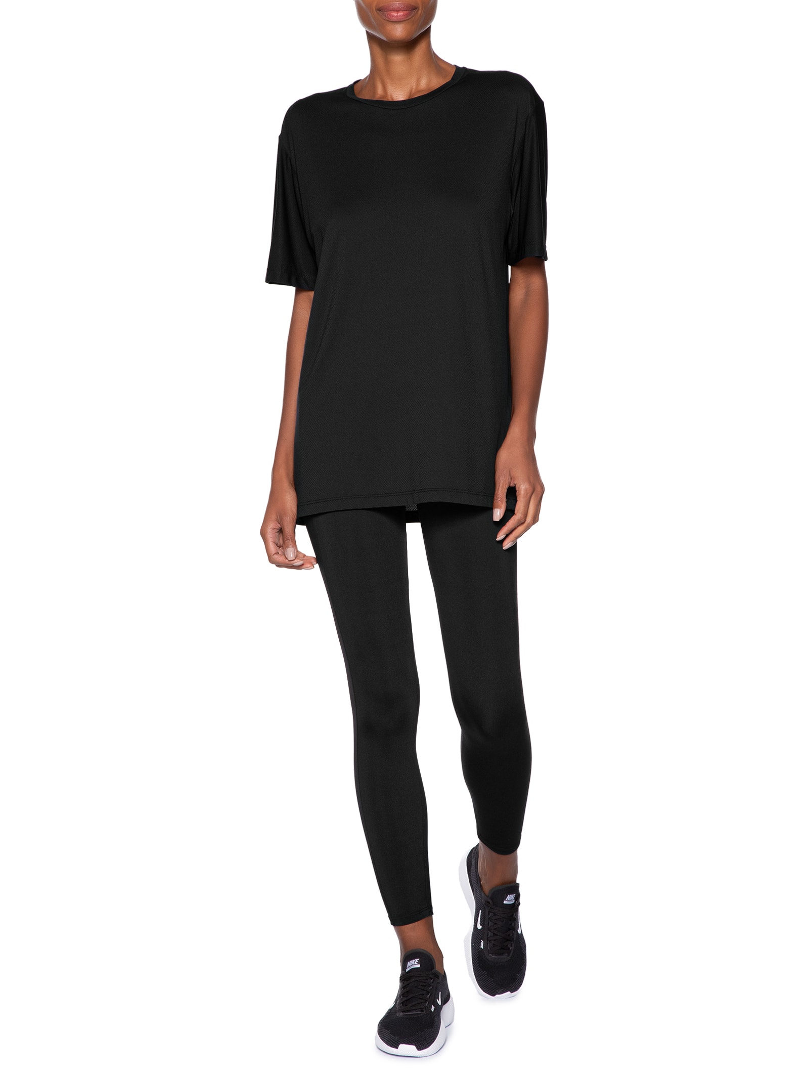 Camiseta MM Feminina Preto Hering Sports