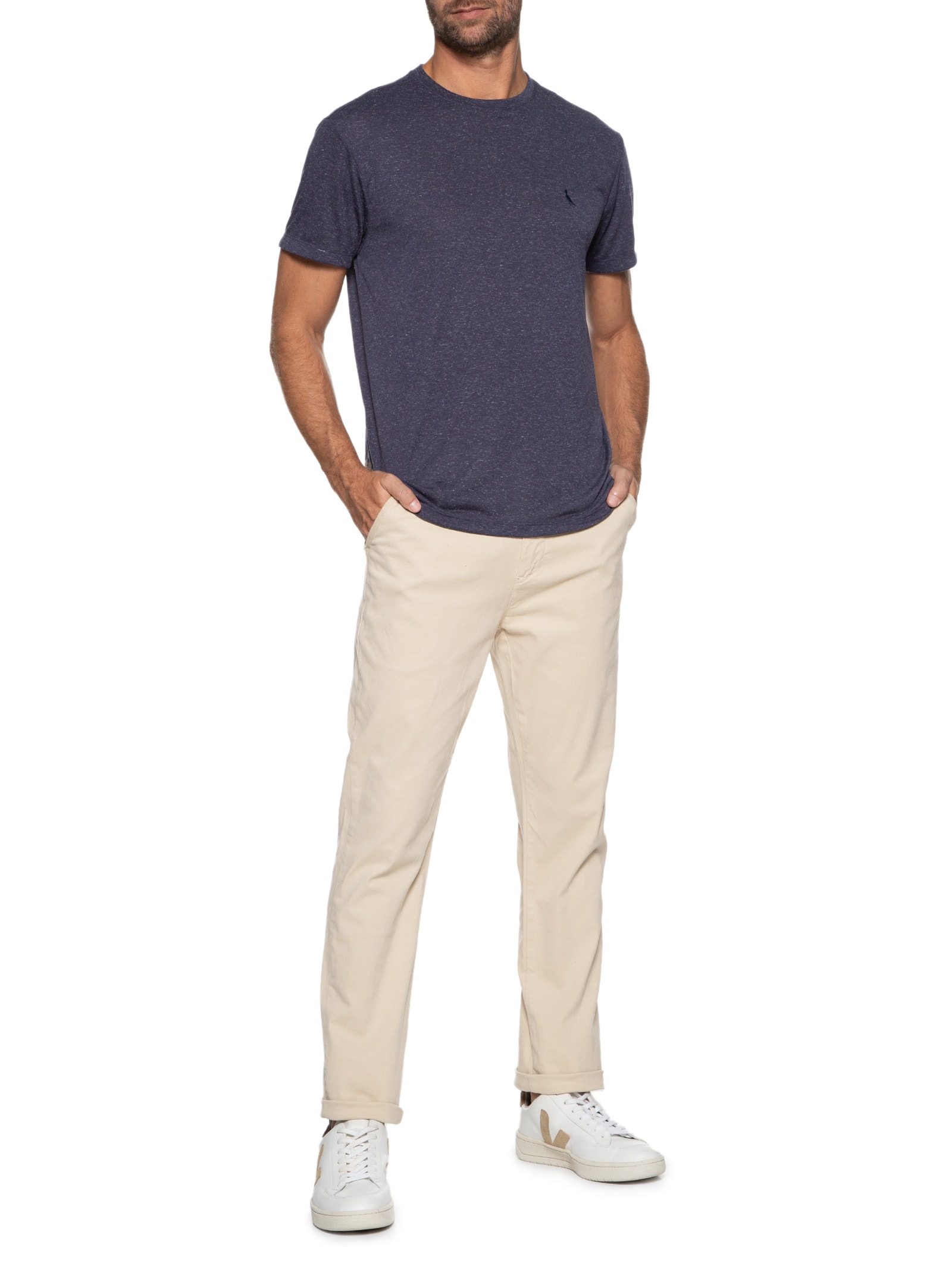 Camiseta New Linho Azul Reserva