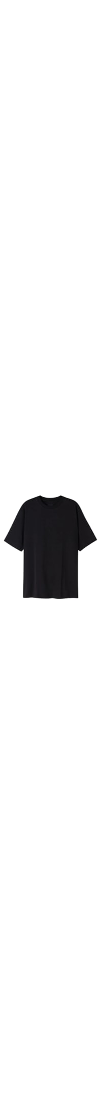 Camiseta Oversized Em Algodão Interlock - Preto