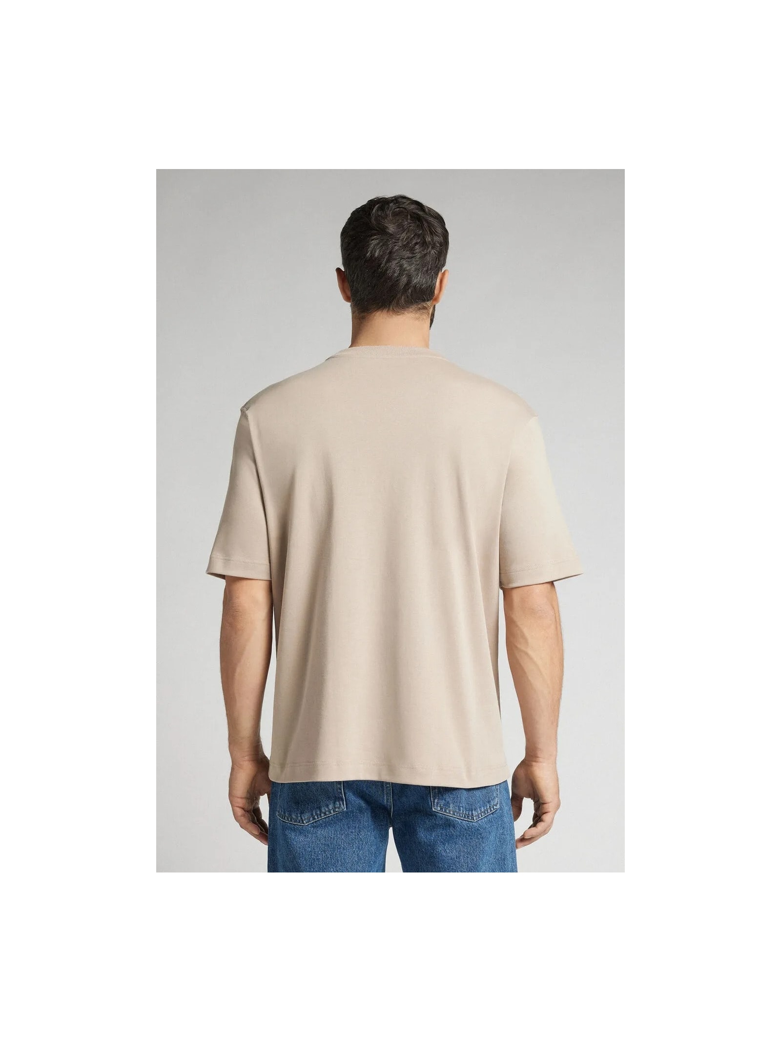 Camiseta Oversized Interlock Em Algodão Bege Intimissimi