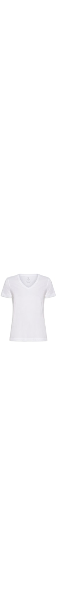 Camiseta Pima Manga Curta Gola V - Branco