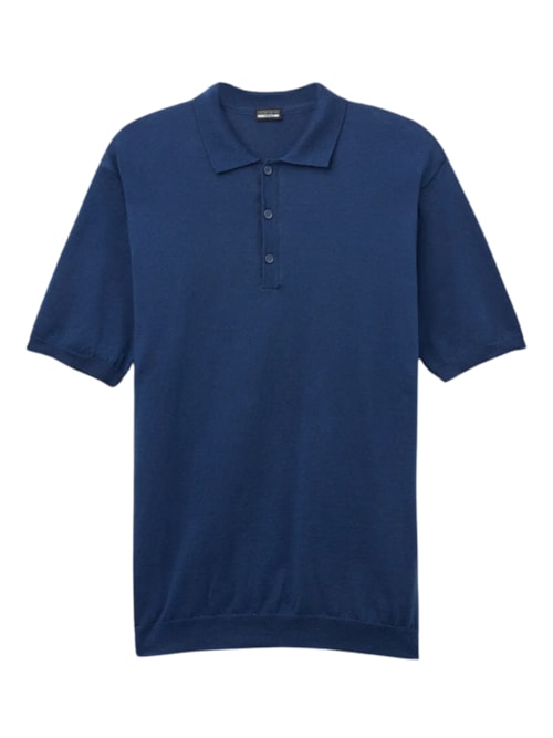 Camiseta Polo Em Algodão – Azul