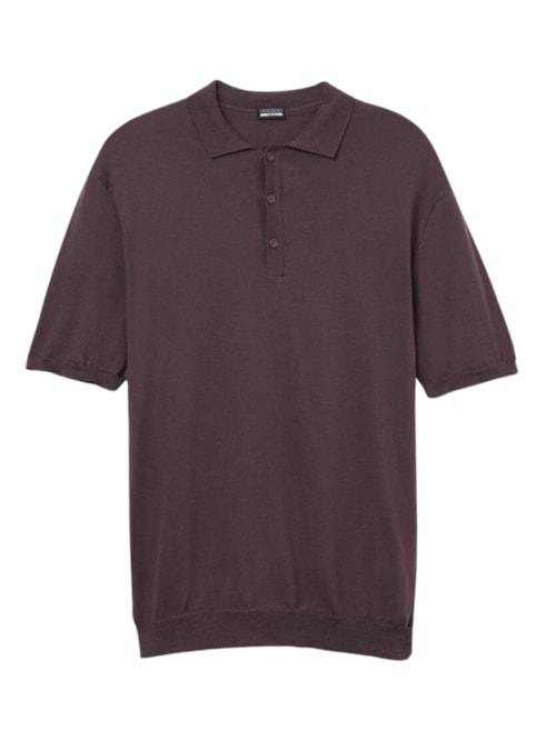 Camiseta Polo Em Algodão – Marrom