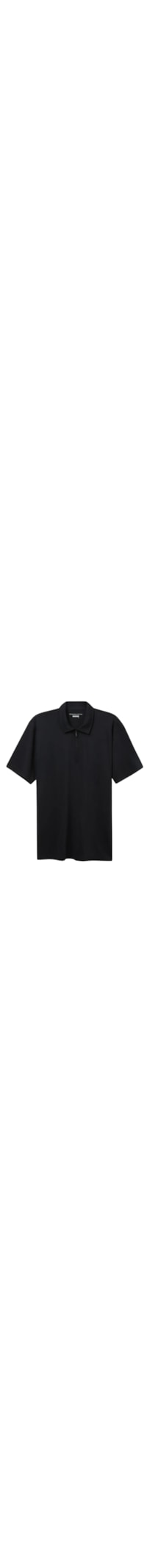 Camiseta Polo Em Algodão Premium - Preto