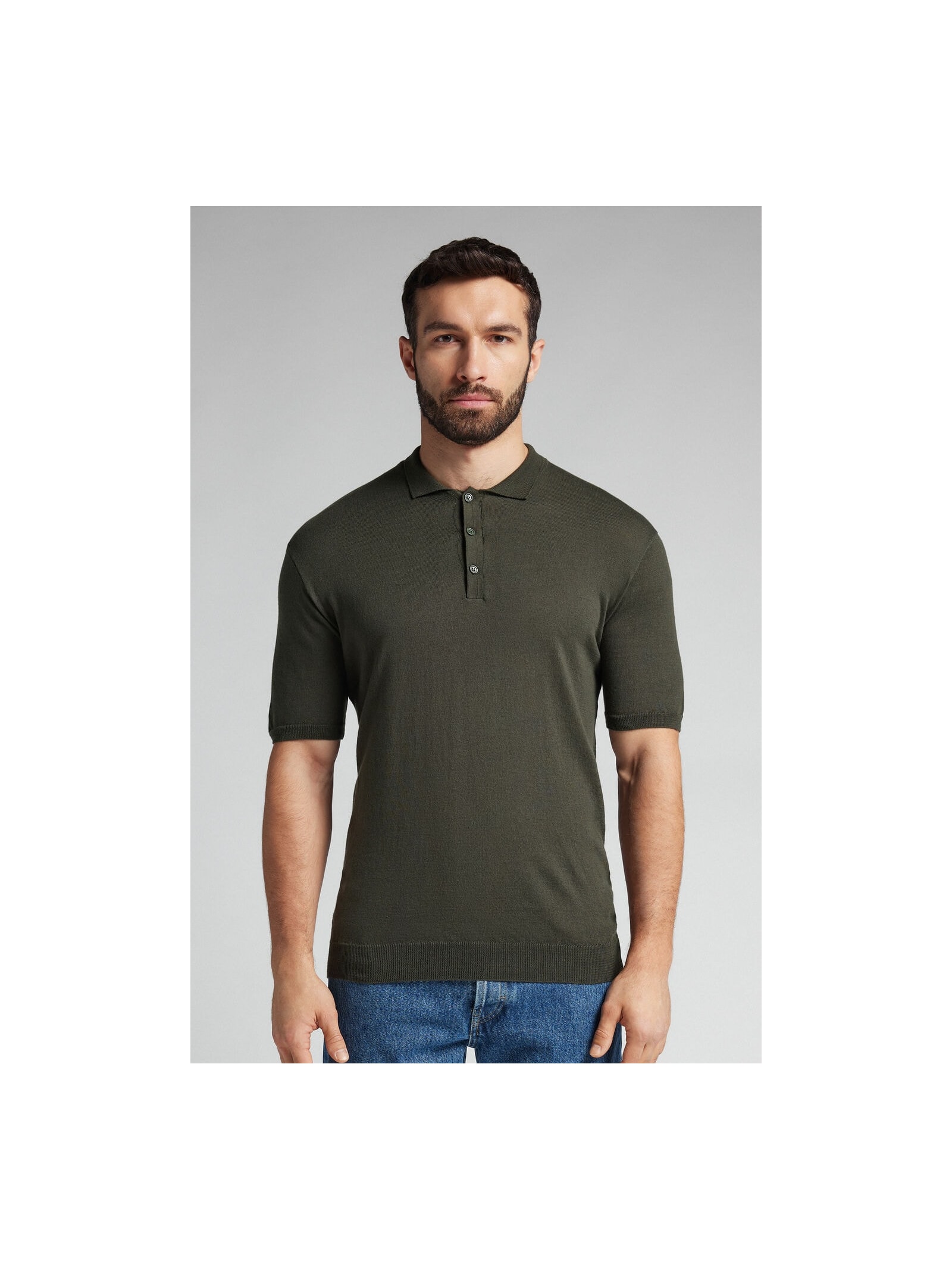 Camiseta Polo Em Algodão Verde Intimissimi