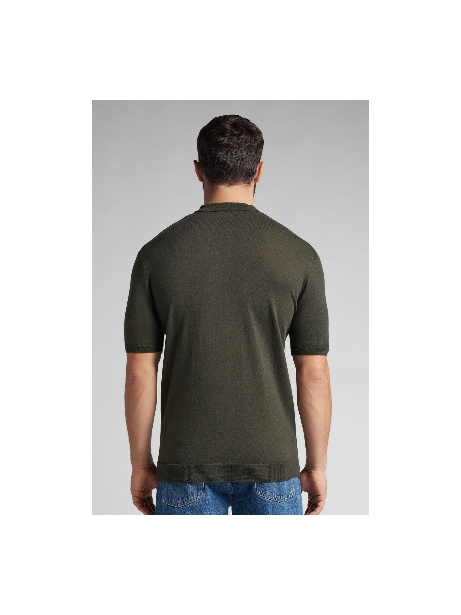 Camiseta Polo Em Algodão Verde Intimissimi