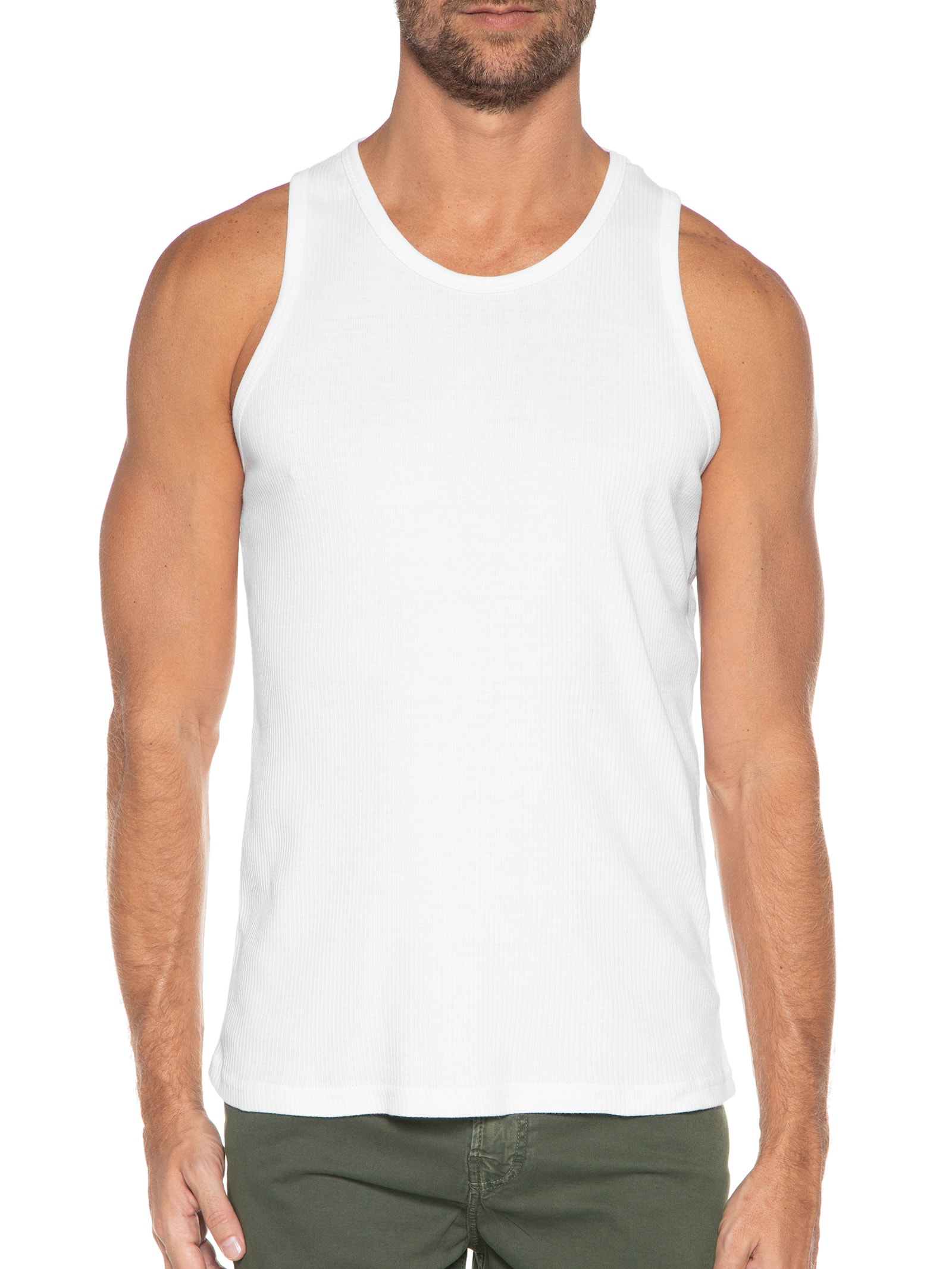 Camiseta Regata Masculina Branco Hering