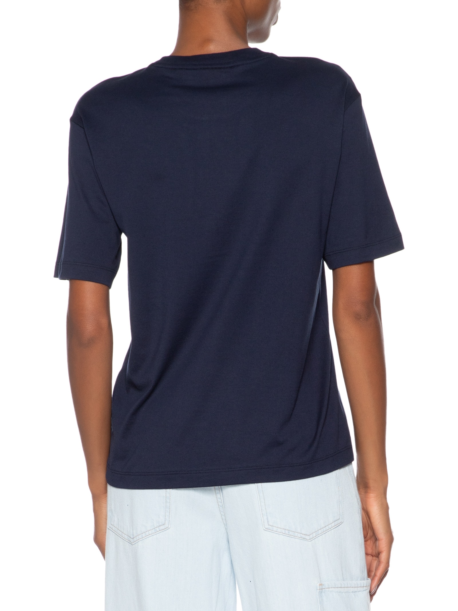 Camiseta Relaxed Fit Algodão Pima Azul Lacoste