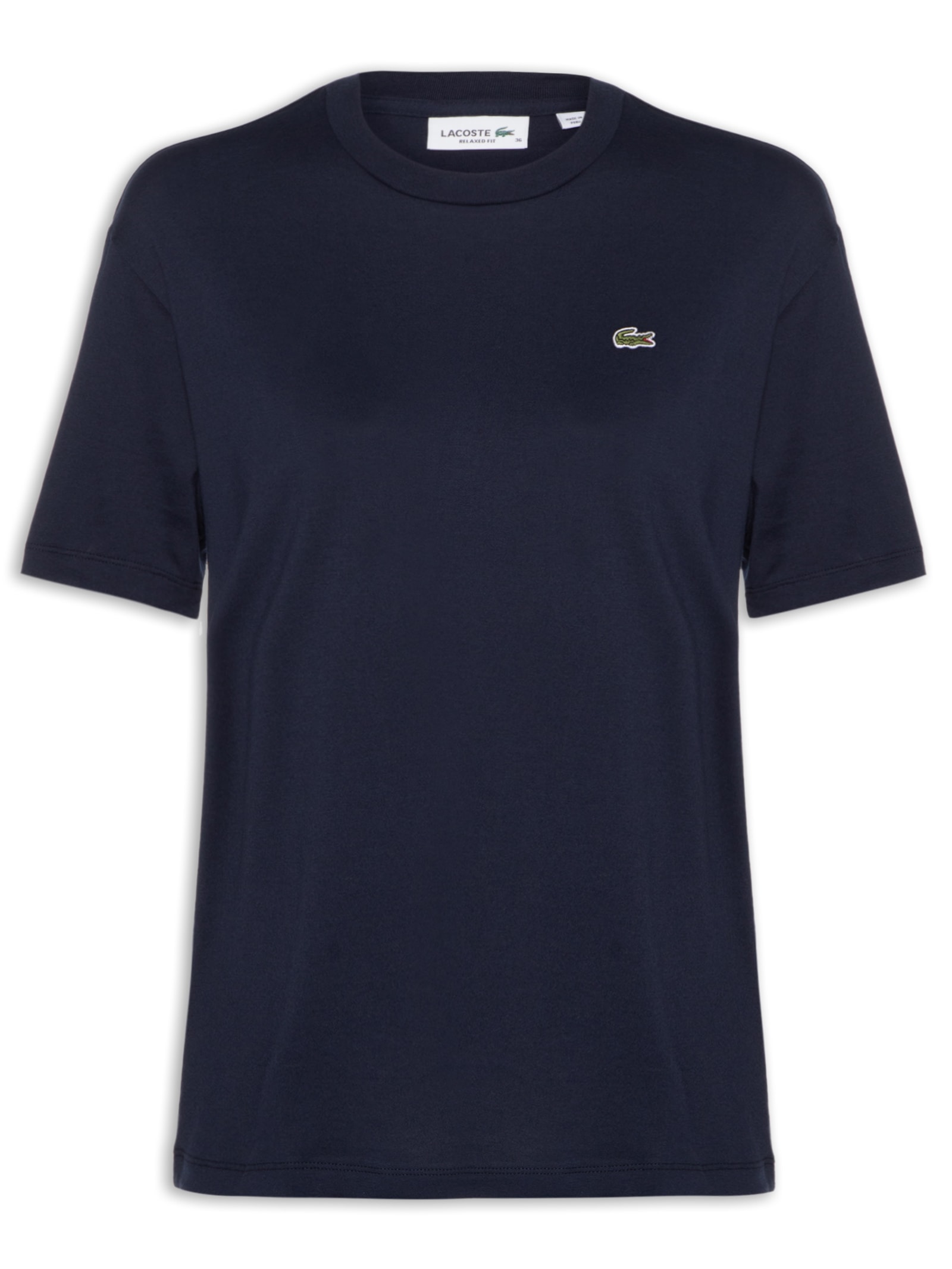 Camiseta Relaxed Fit Algodão Pima Azul Lacoste