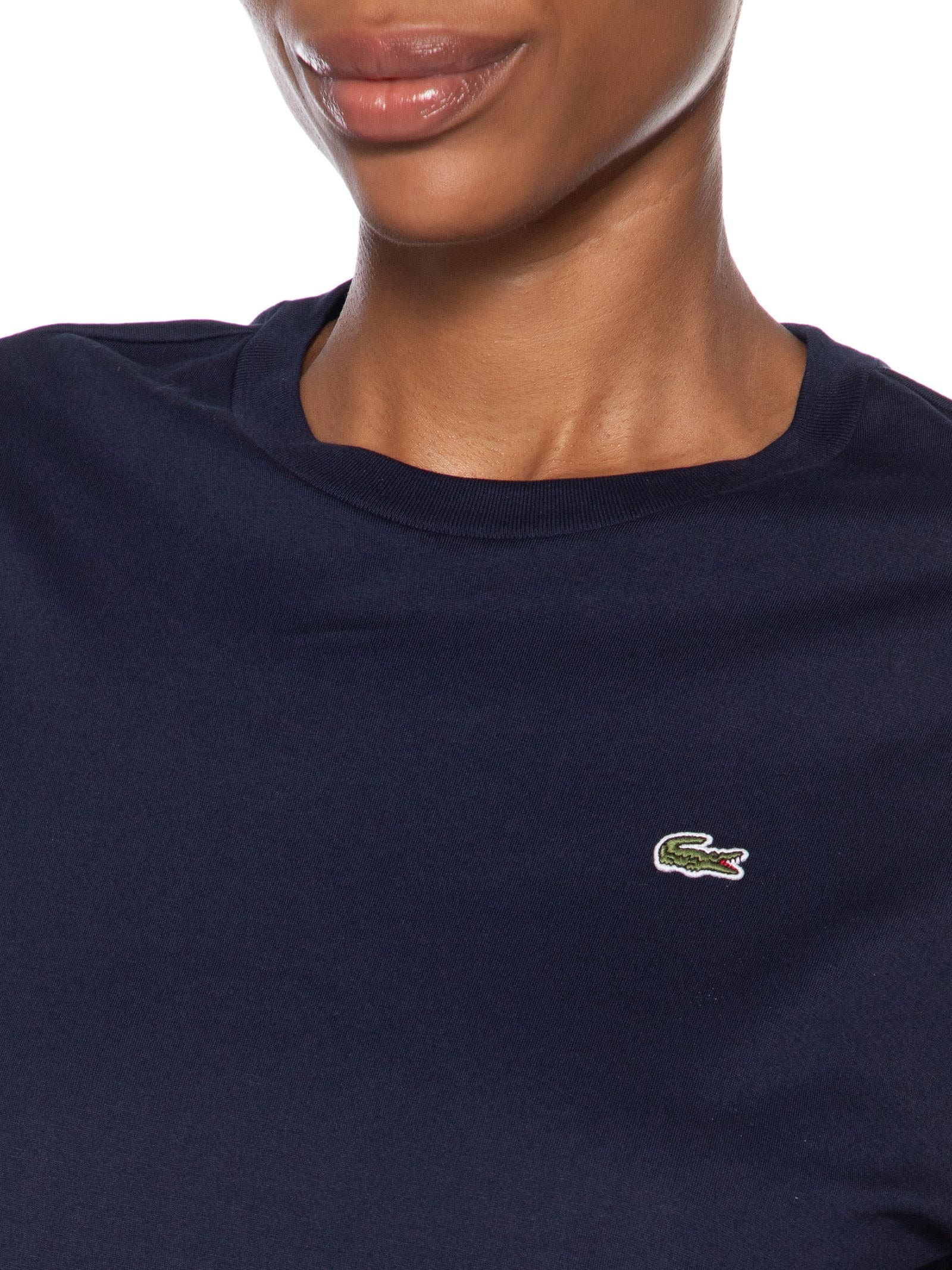 Camiseta Relaxed Fit Algodão Pima Azul Lacoste