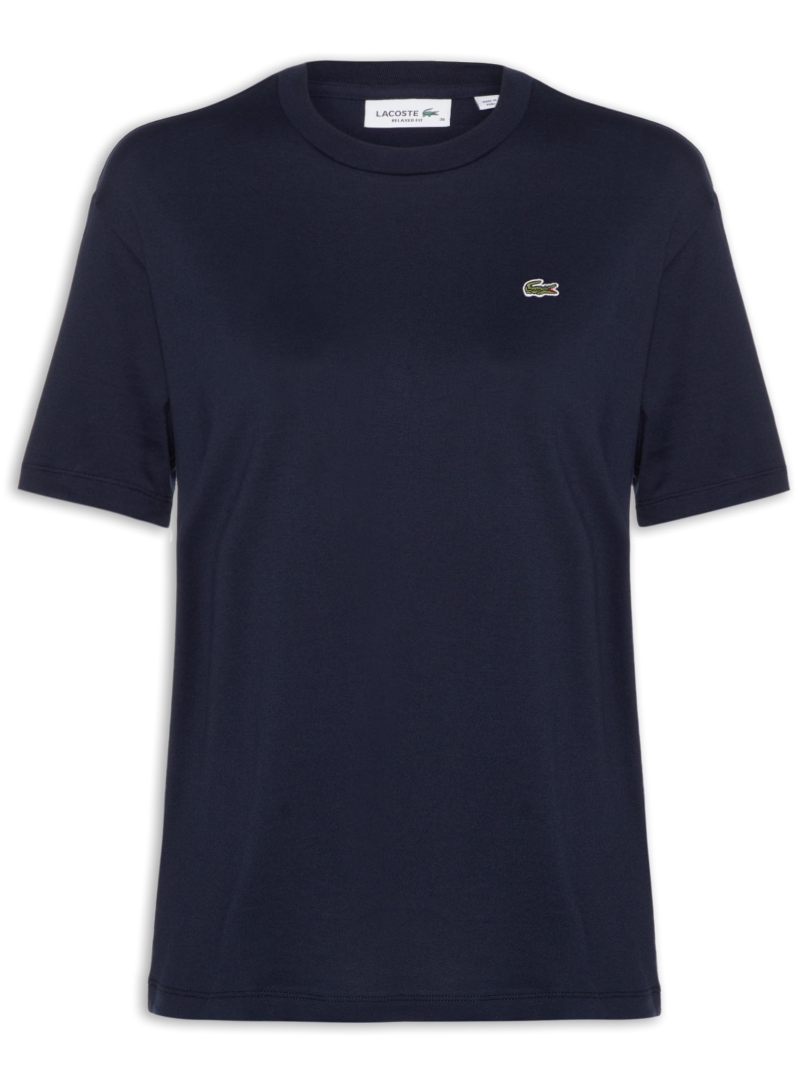 Camiseta Relaxed Fit Algodão Pima Azul Lacoste