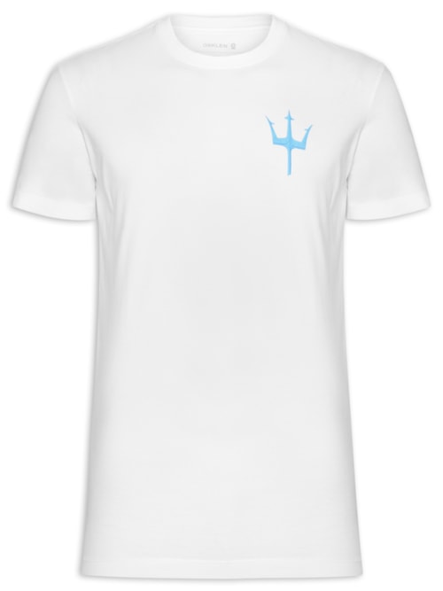 Camiseta Slim Vintage Tridente Madeira – Branco