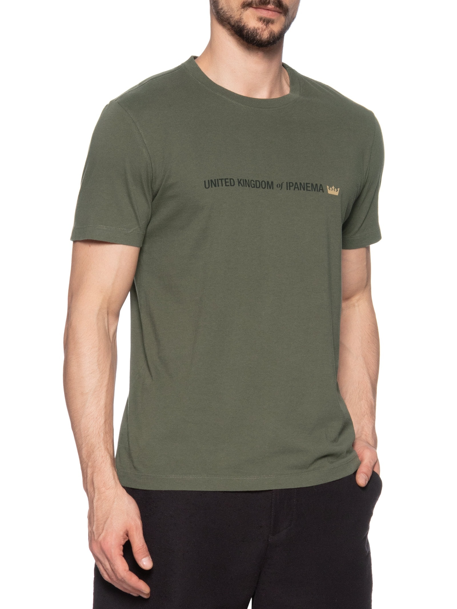 Camiseta Slim Vintage United Kingdom Verde Osklen