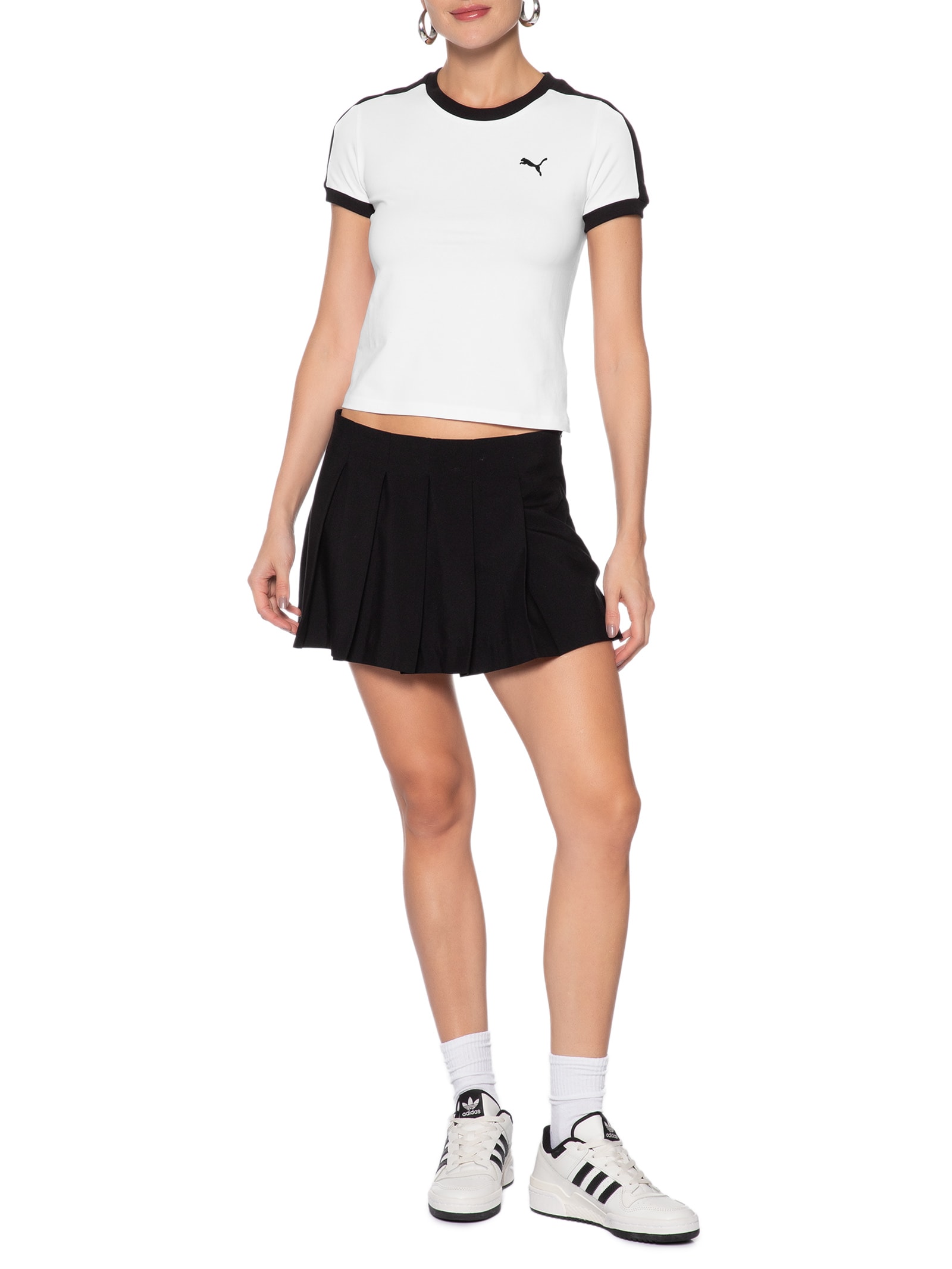 Camiseta T7 Slim Tee Feminina Branco Puma