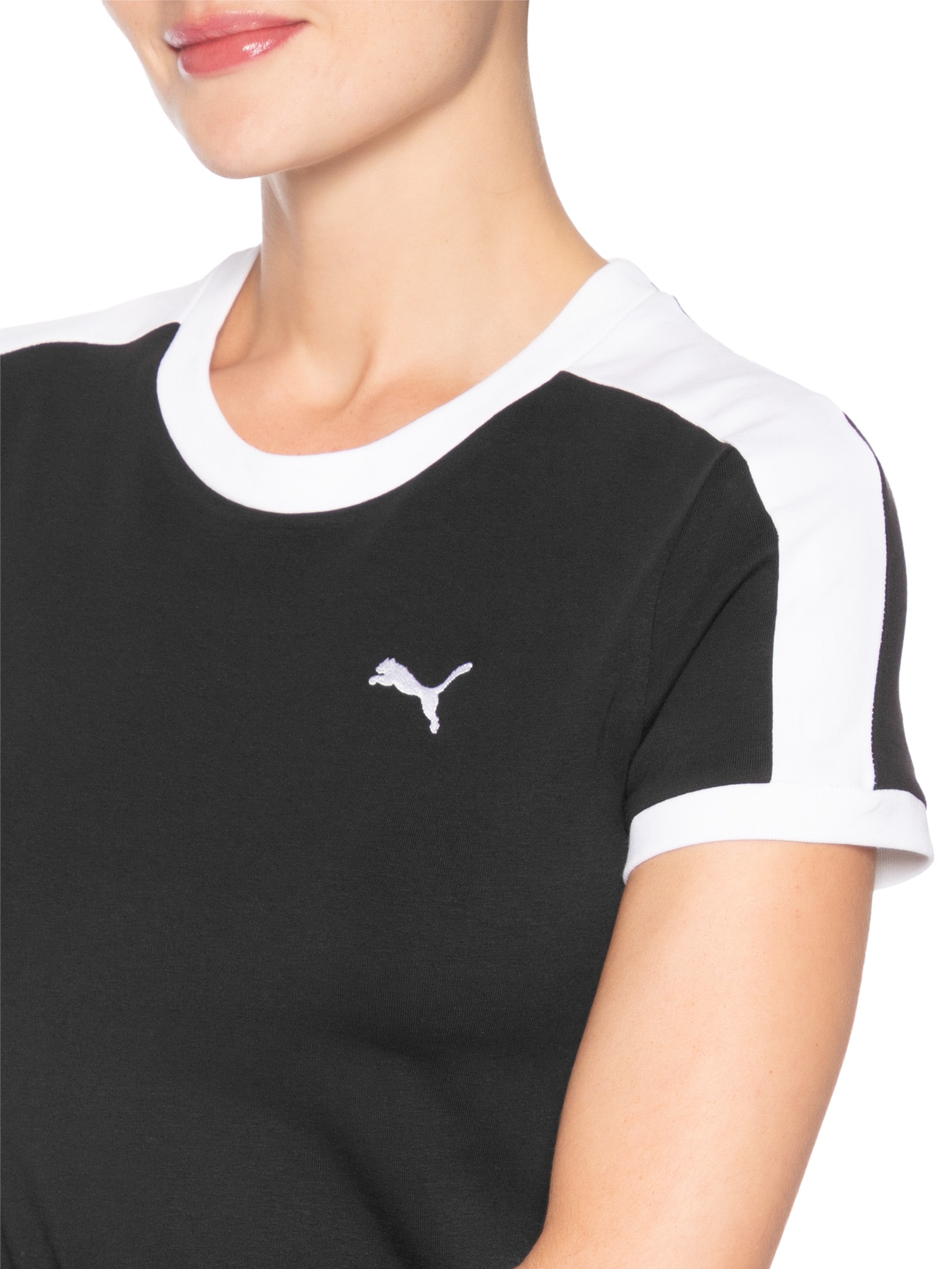 Camiseta T7 Slim Tee Feminina Preto Puma