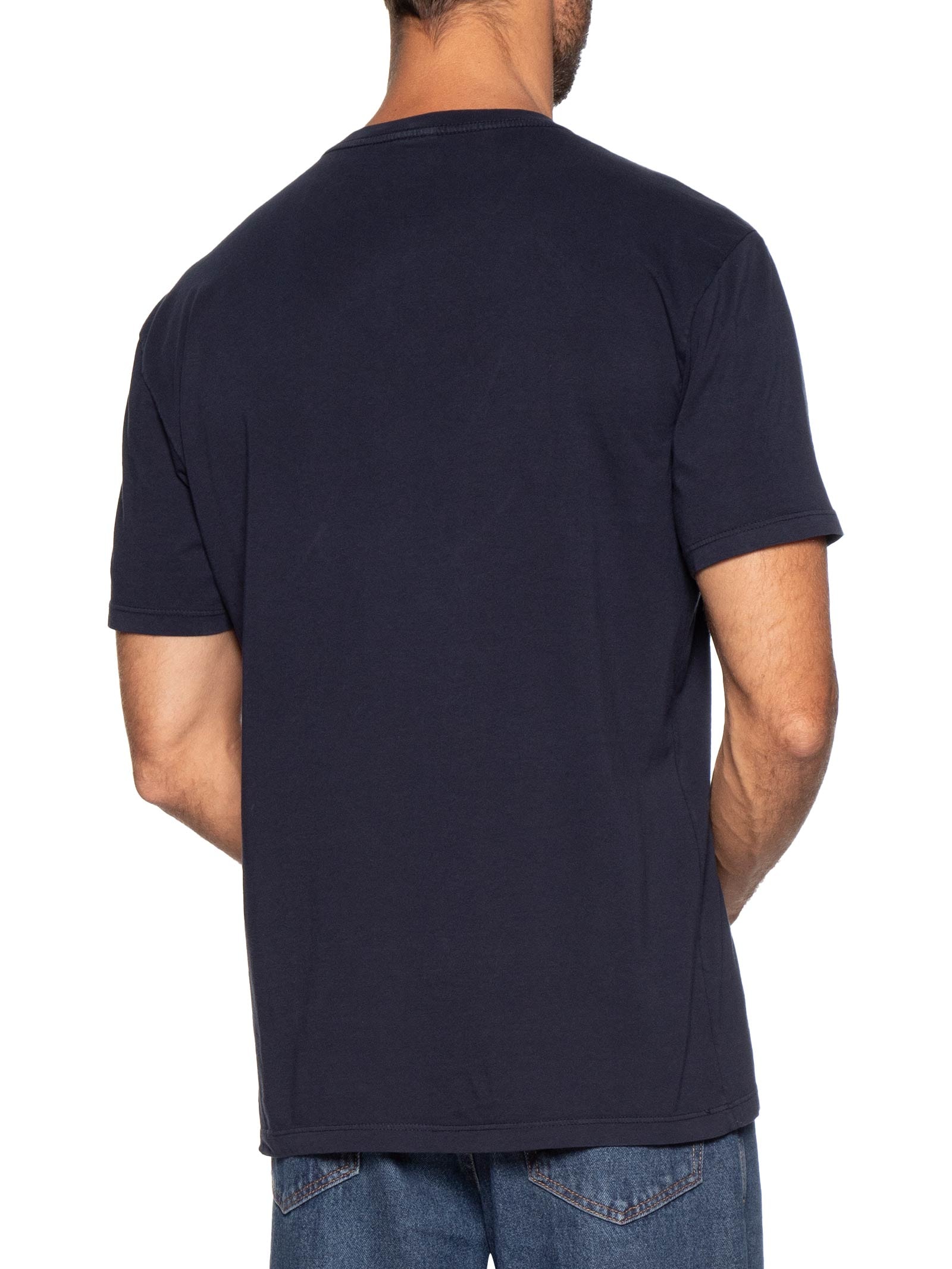 Camiseta TJM Linear Chest Tee Ext Azul Tommy Jeans