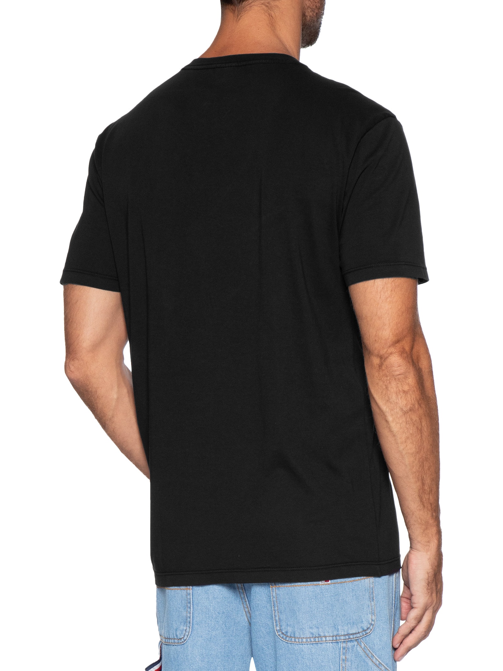 Camiseta TJM Linear Chest Tee Ext Preto Tommy Jeans