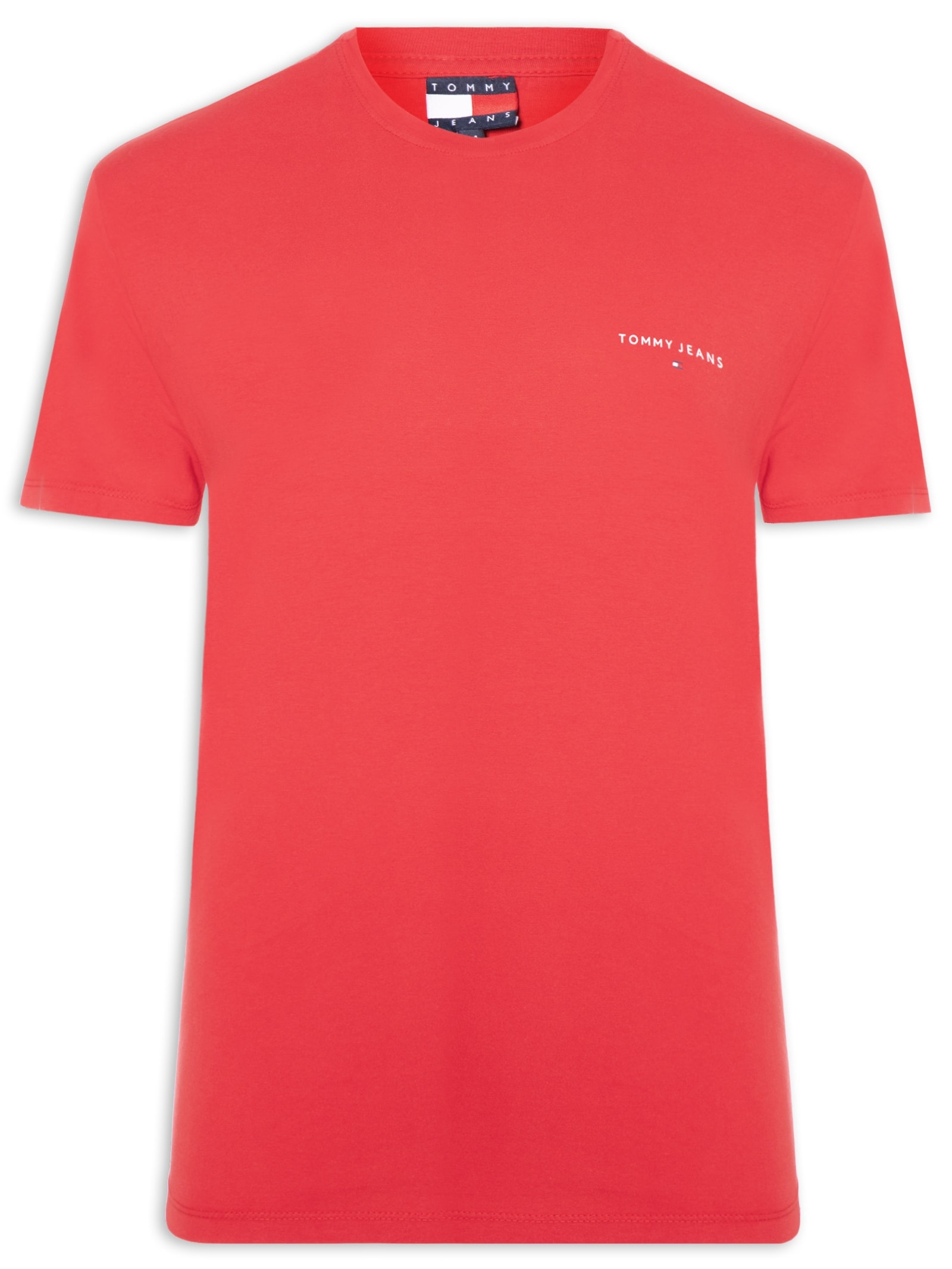 Camiseta TJM Linear Chest Tee Ext Vermelho Tommy Jeans