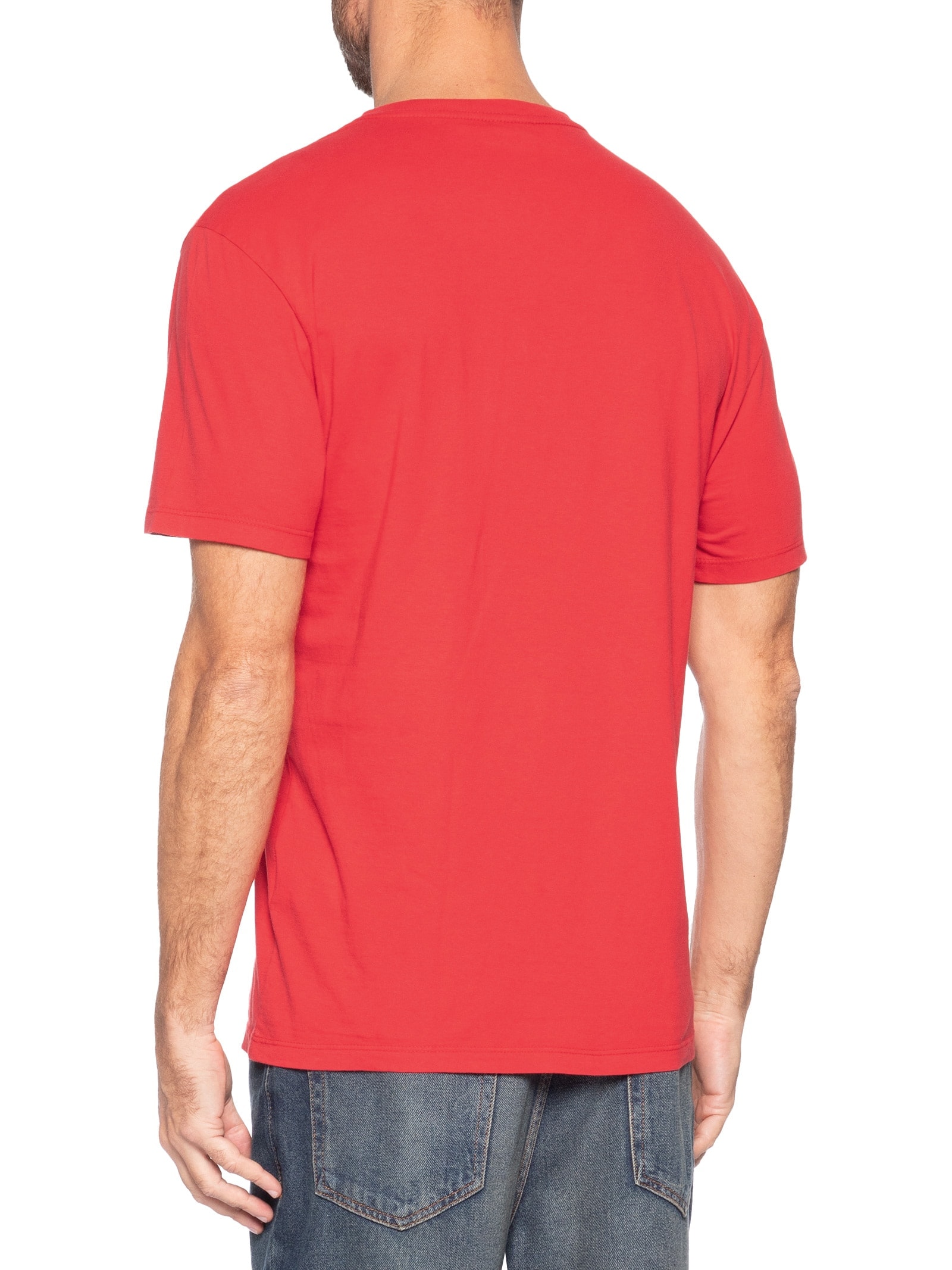 Camiseta TJM Linear Chest Tee Ext Vermelho Tommy Jeans