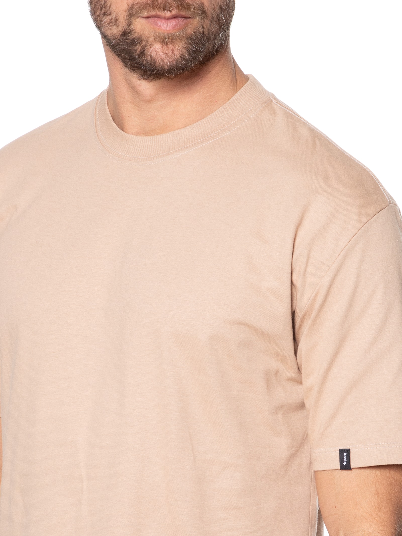 Camiseta Unissex Básica Oversized Bege Basiq Men