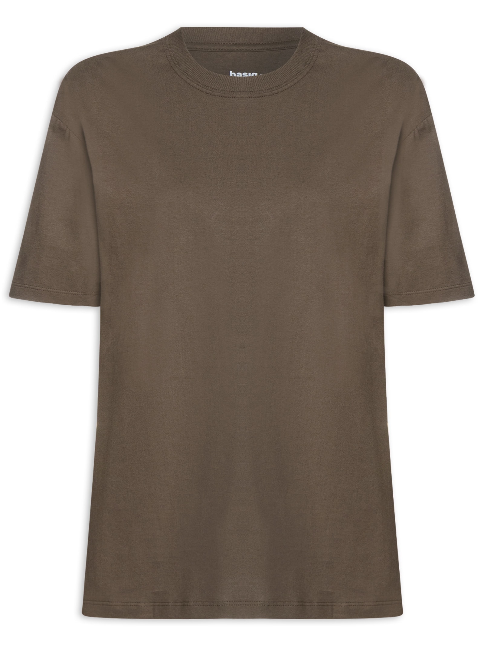 Camiseta Unissex Básica Oversized Marrom Basiq