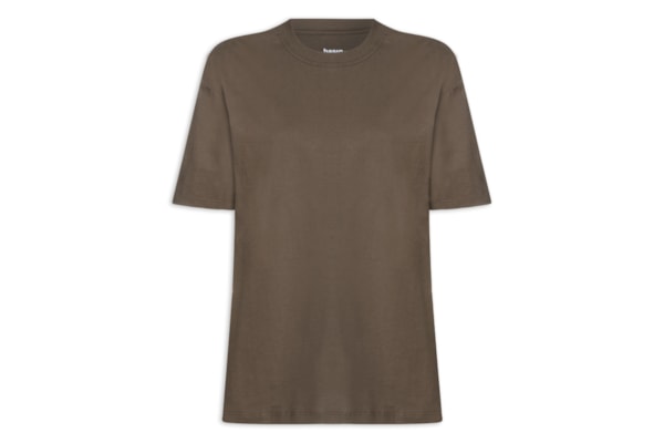 Camiseta Unissex Básica Oversized - Marrom