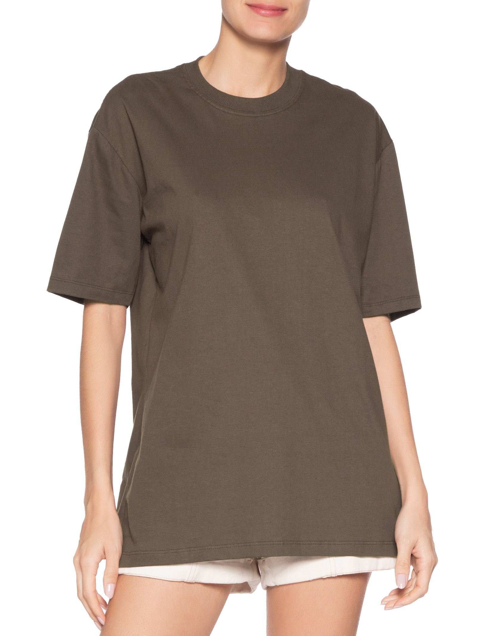 Camiseta Unissex Básica Oversized Marrom Basiq