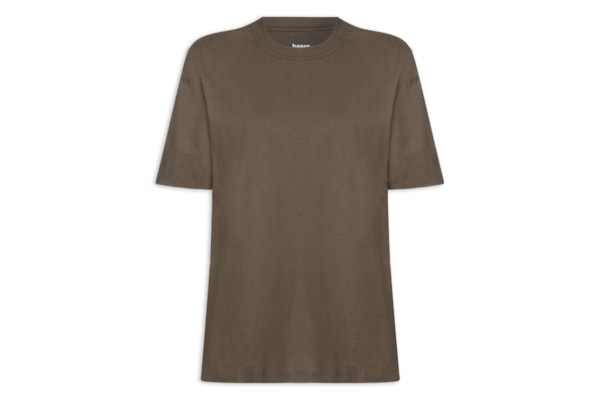 Camiseta Unissex Básica Oversized - Marrom