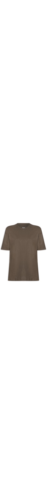 Camiseta Unissex Básica Oversized - Marrom