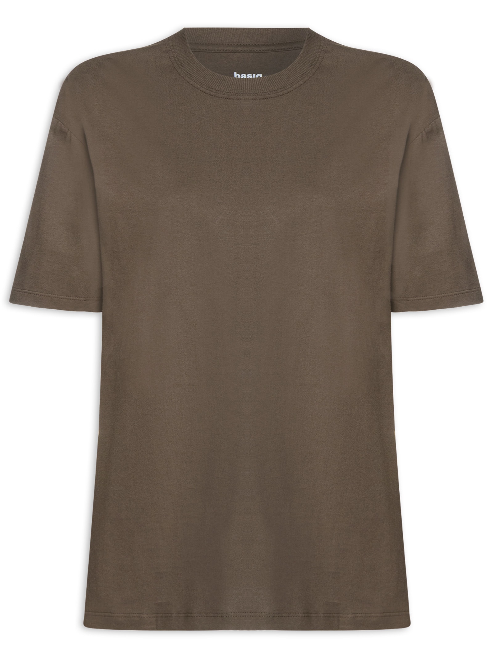 Camiseta Unissex Básica Oversized Marrom Basiq