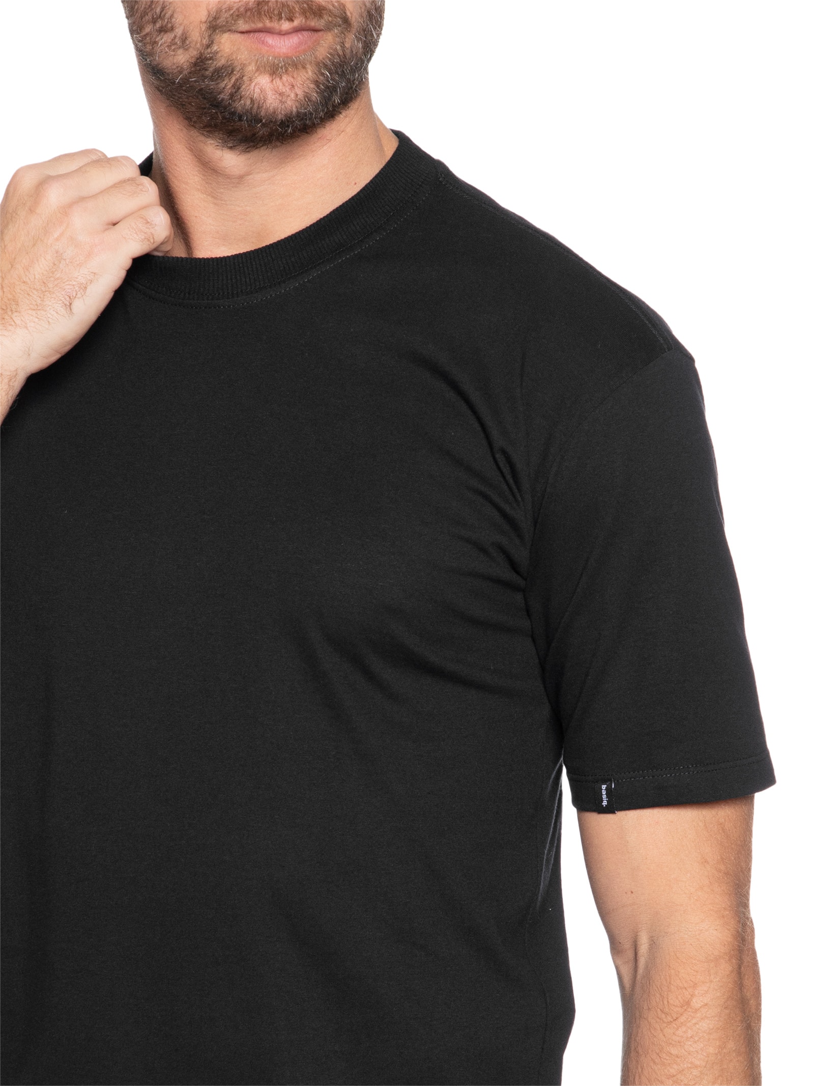 Camiseta Unissex Básica Oversized Preto Basiq Men