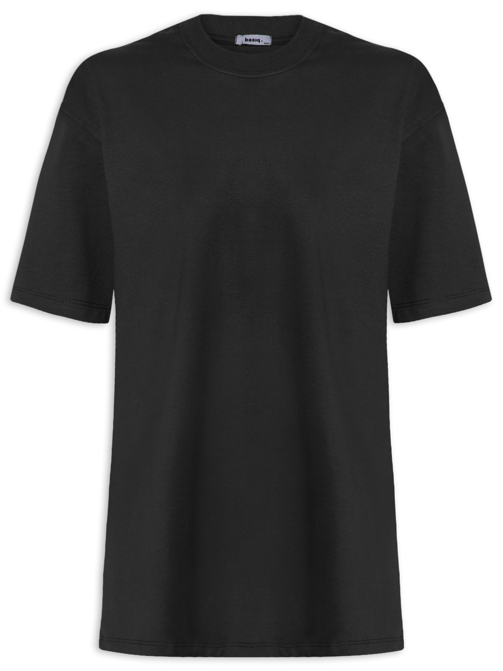 Camiseta Unissex Básica Oversized Preto Basiq
