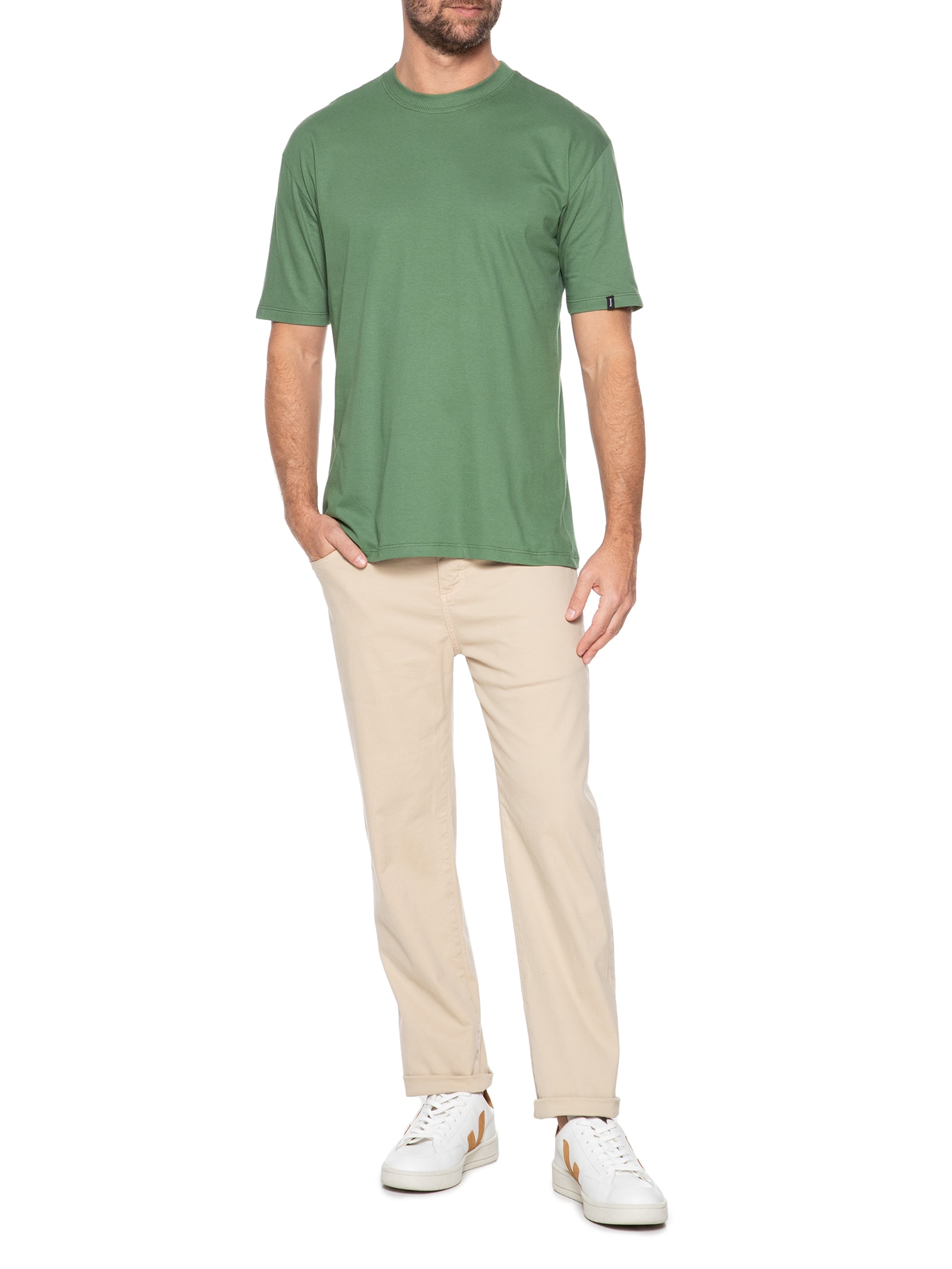 Camiseta Unissex Básica Oversized Verde Basiq Men