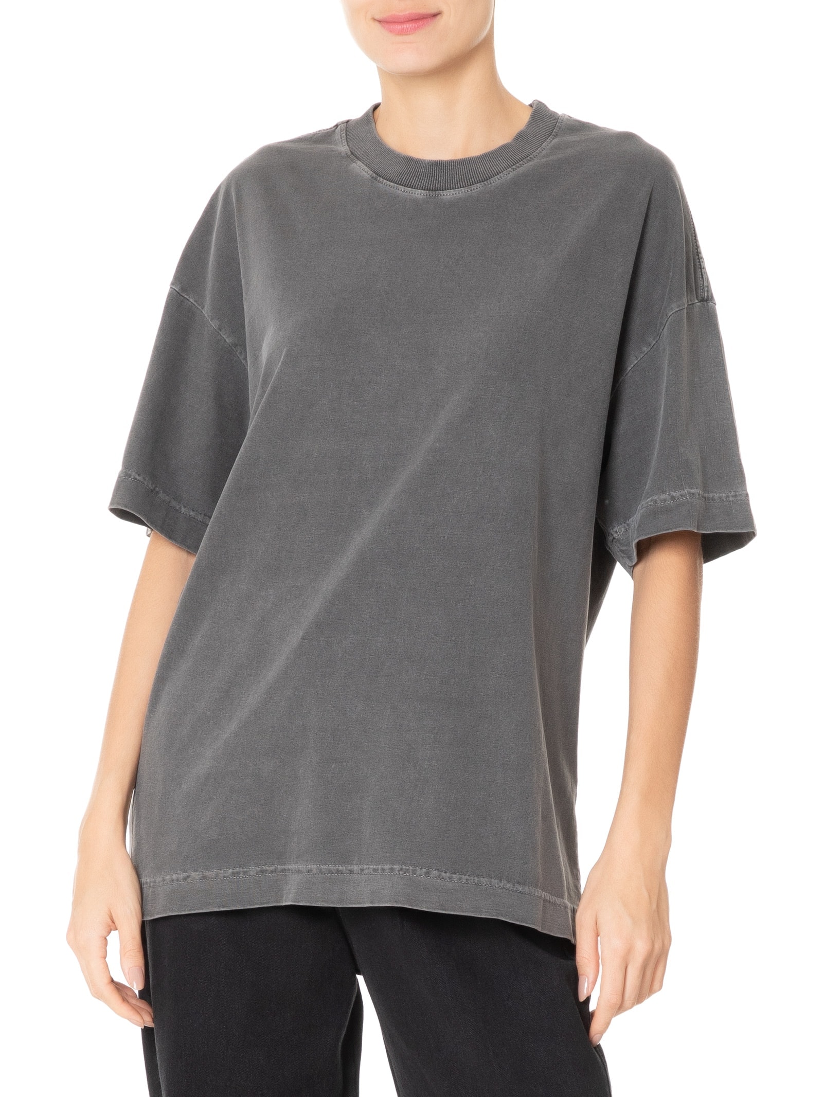 Basiq - Camiseta Unissex Heavy Oversized - Cinza