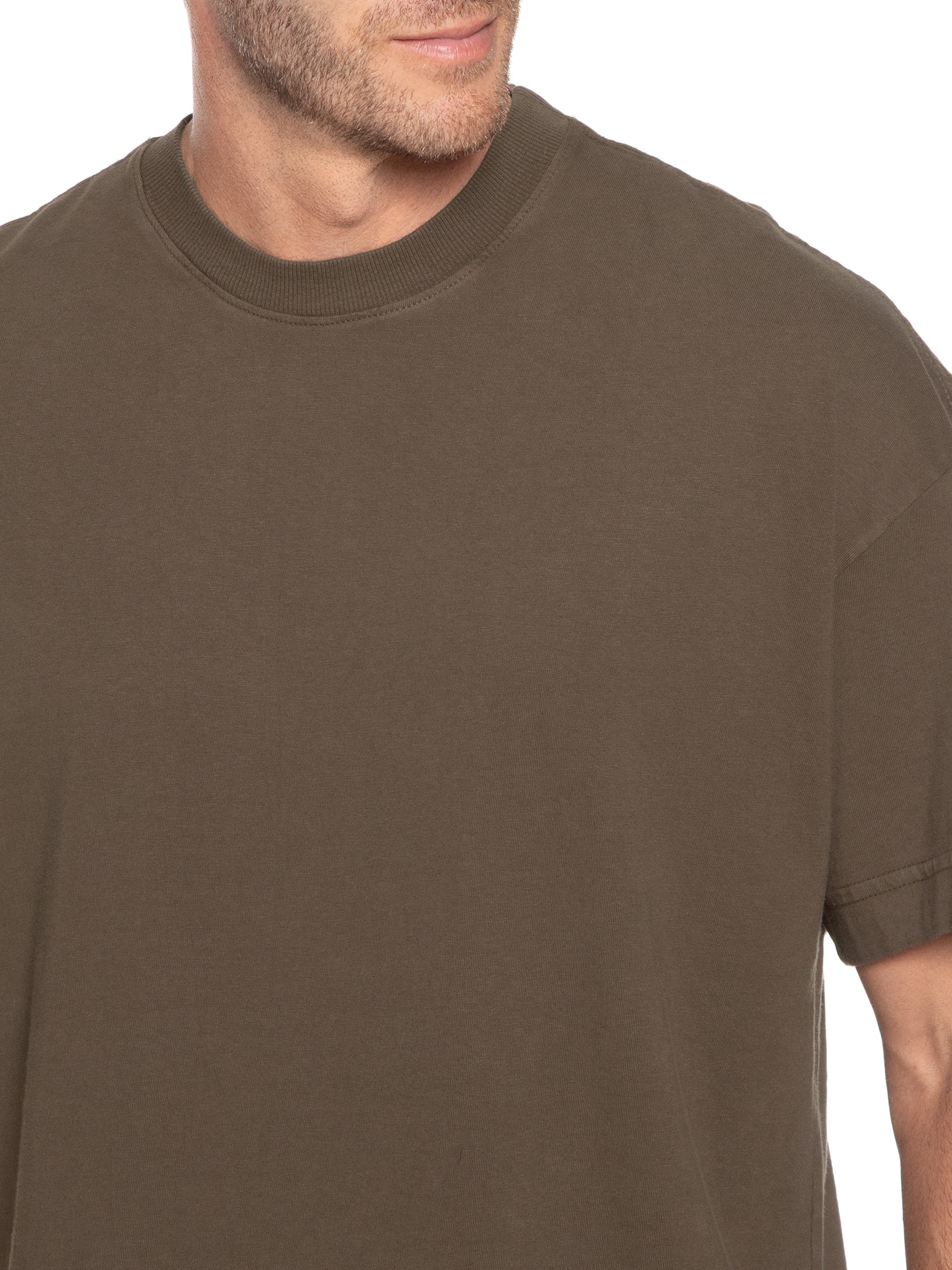 Camiseta Unissex Heavy Oversized Marrom Basiq