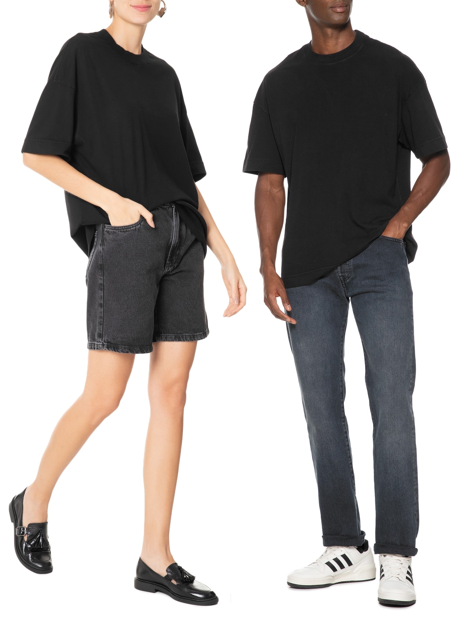 Camiseta Unissex Heavy Oversized Preto Basiq