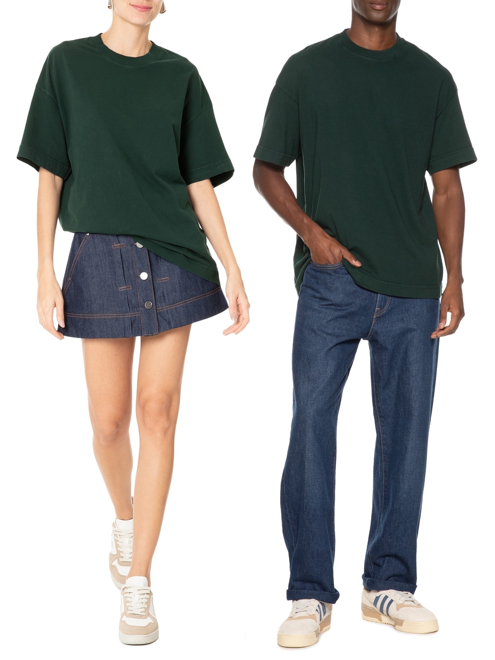 Camiseta Unissex Heavy Oversized Verde Basiq