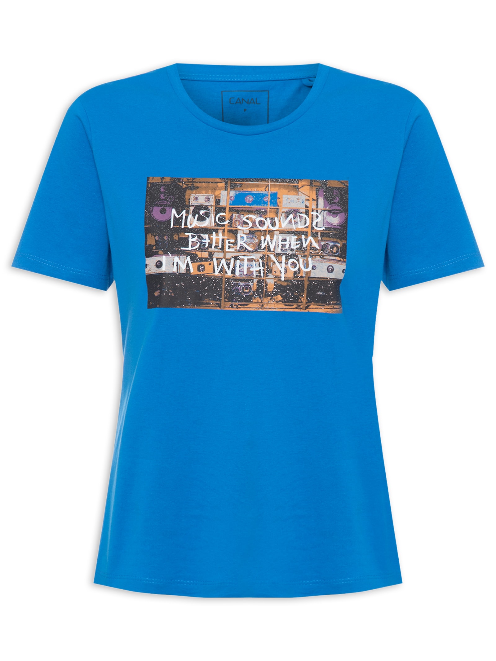 Camiseta Vintage Sound Azul  Canal
