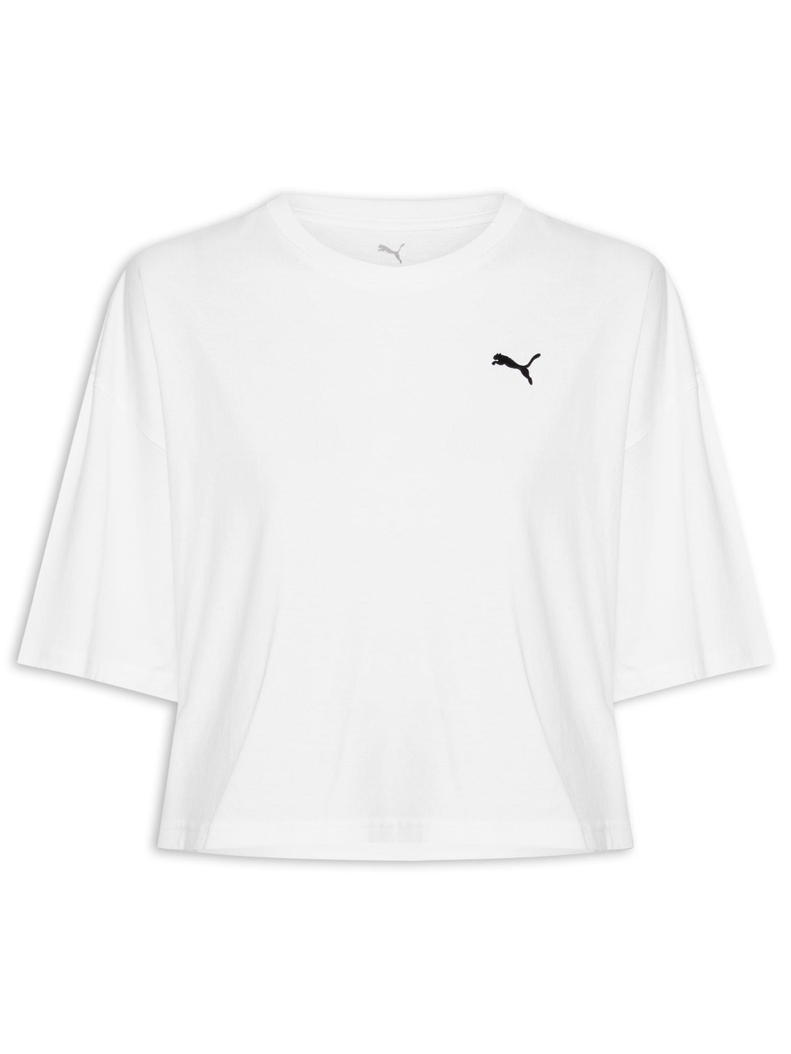 Camiseta Wardrobe Ess Oversized  Feminina Branco Puma
