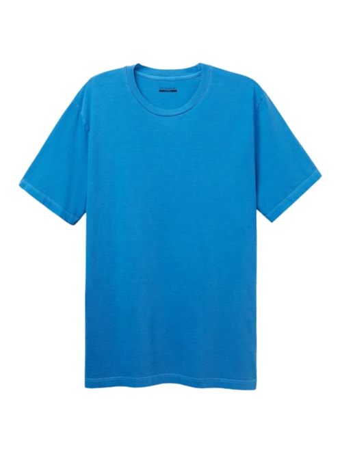 Camiseta Washed Collection Em Algodão – Azul