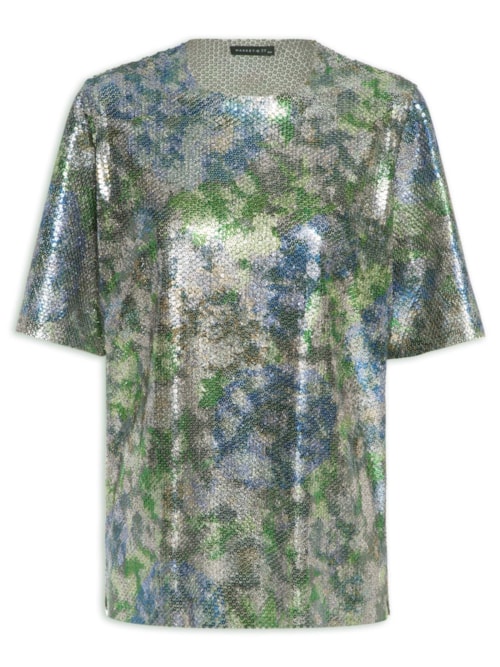 Camisetão Carnaval Paetê – Prata