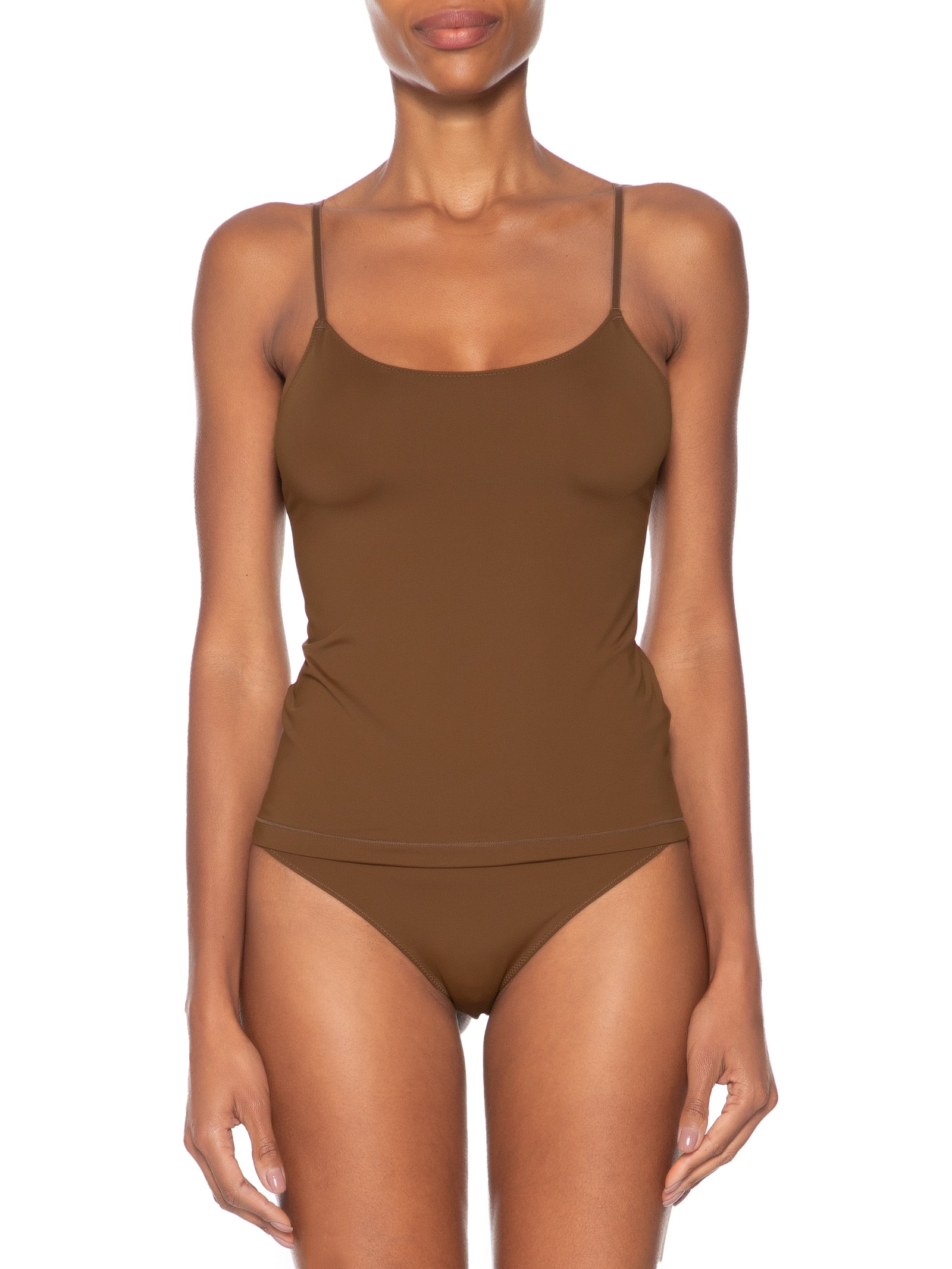 Camisete Feminina Poliamida Maya Marrom Jogê