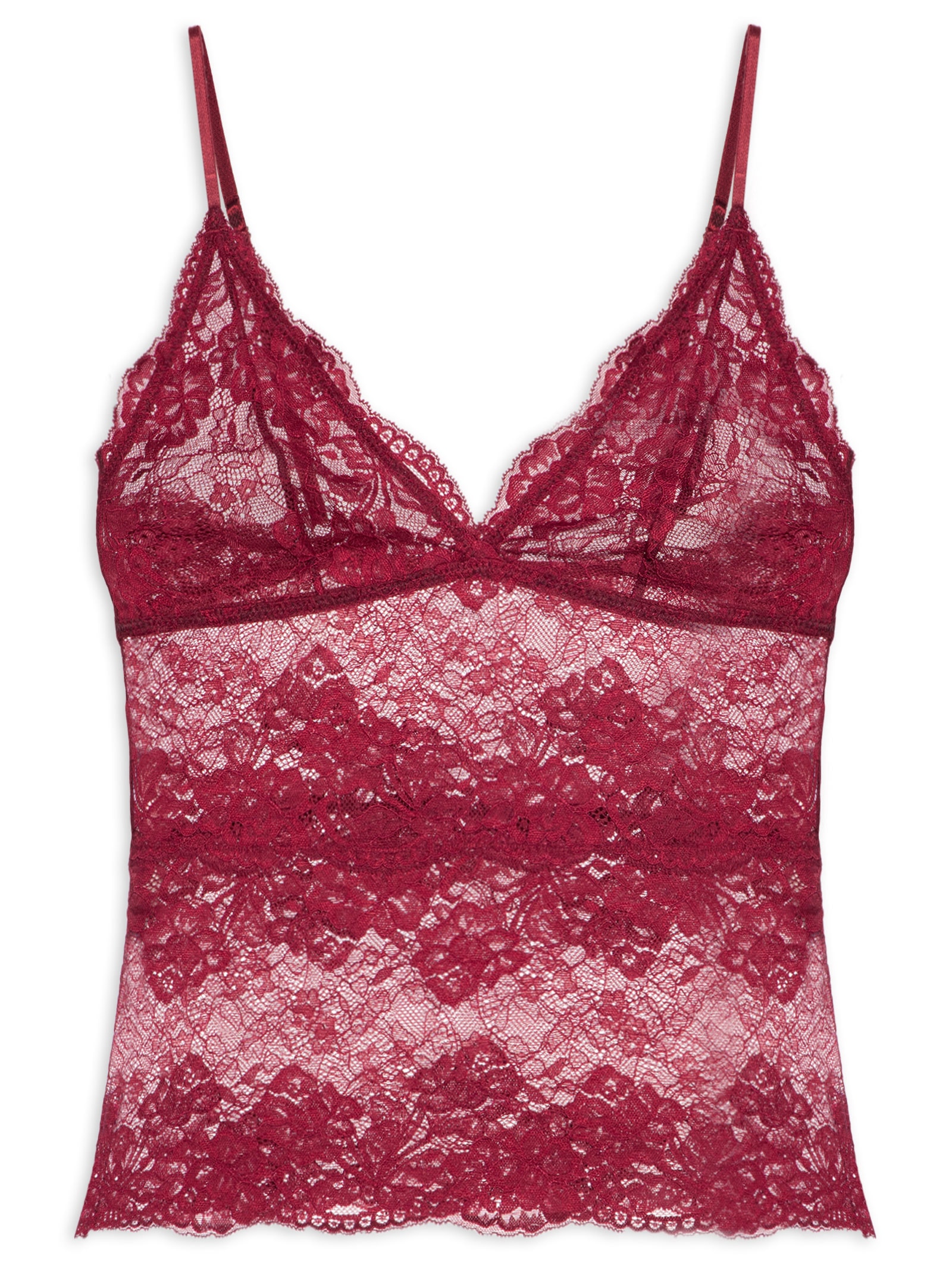 Camisete Feminino Triângulo Classic Lace Vermelho Calvin Klein Underwear