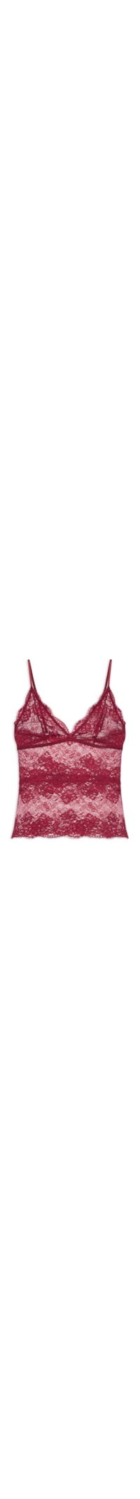 Camisete Feminino Triângulo Classic Lace - Vermelho
